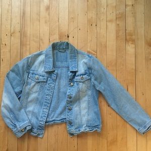 Blue Jean Jacket with Bee Embroidery
